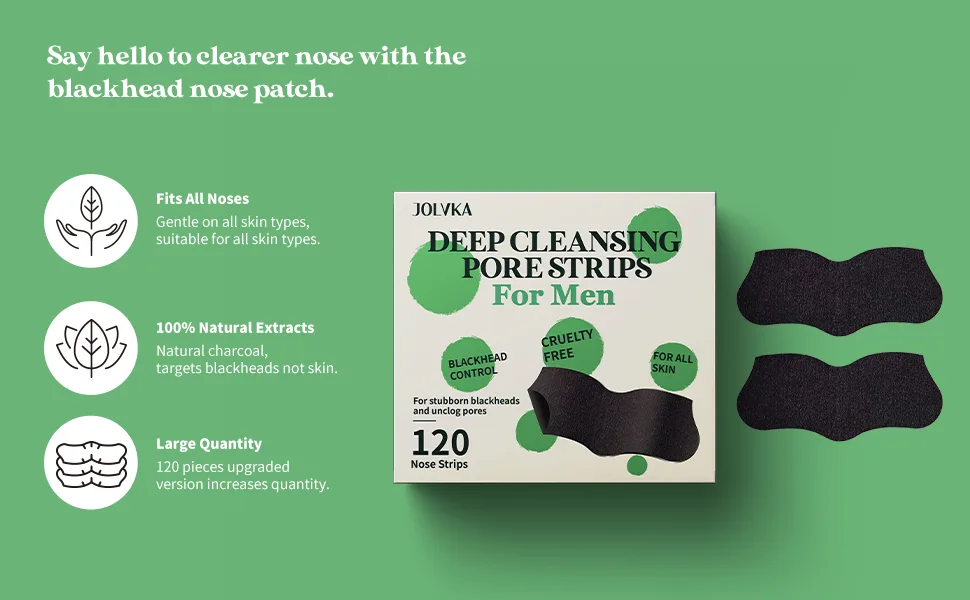 Blackhead Remover Pore Strips For Men (120 Strips) Deep Cleansing Nose Strips - Charcoal Pore Strips - Unclogs Pores 1 Count (Pack of 120) - Blackhead Pore Strips