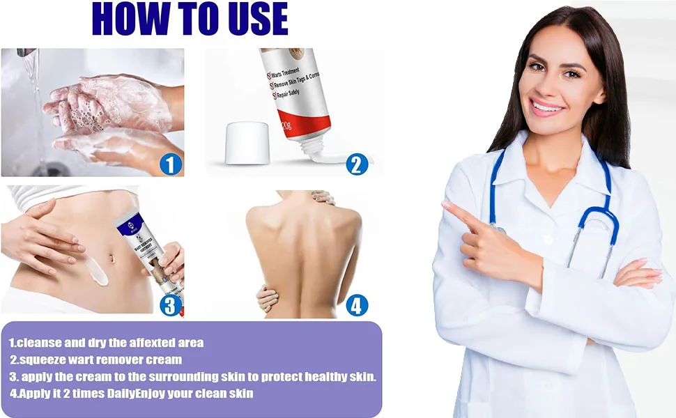 Wart Remover Cream Wart Remover Ointment Fast Acting Cream Wart Gel Maximum Strength.1(PCS) 1pcs - product information 6