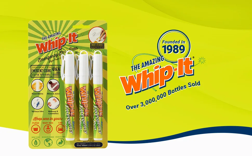 Whip-It Emergency Stain Removing Pens (3 PACK) - product information 1