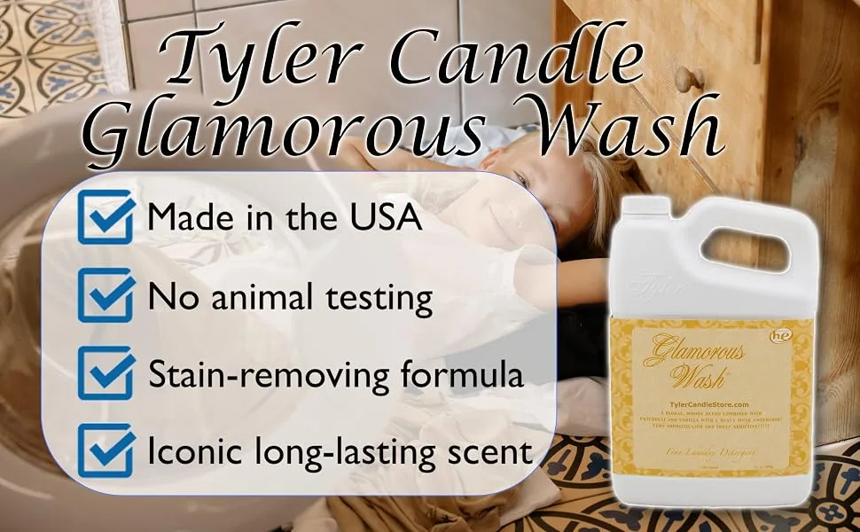 Tyler Diva Glamorous Wash Laundry Detergent (4 oz.) Bundle with Tyler Diva Mixer Melts and Lumintrail Stain Remover Pen - Perfect Diva Gift Pack Scented Bundle - Skin Sensitive Laundry Detergent - Tyler Candle Glamorous Wash