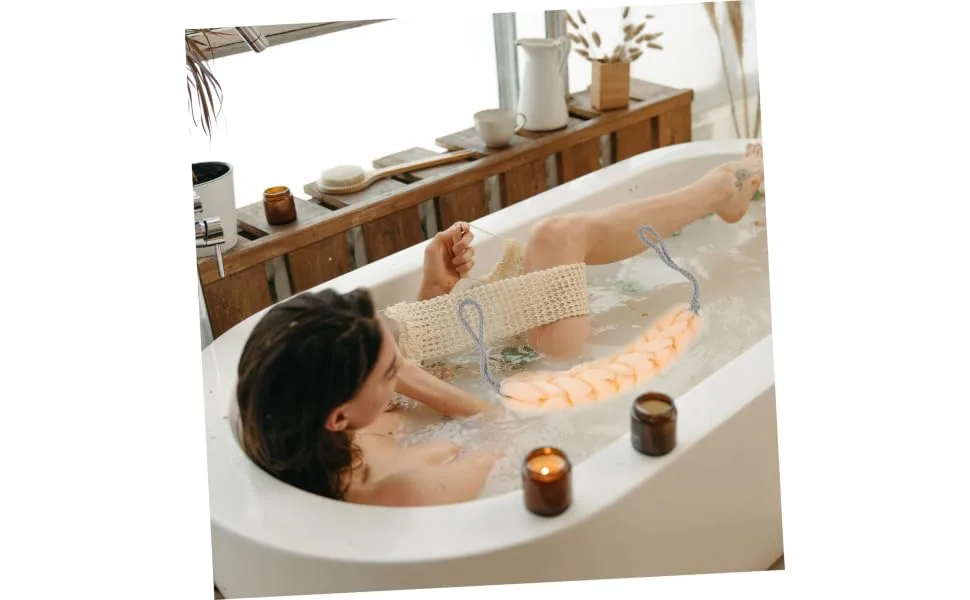 4 Pcs Bath Ball Bath Accessory Bathroom Body Scrubbers Body Scrubbers for Bathing Stretch Back Sponge Loofah Comfortable Esponja para Ba arse Bath Wipe Super Soft Pe Mesh Material - product information 1