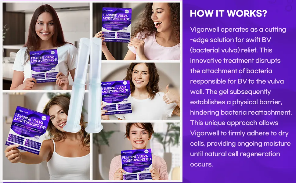 Vaginal Moisturizer Feminine Gel: Treatment for Vulva Dryness pH Balance and Itch - 10 Pre-Filled Applicators x 5g - Moisturizer Gel