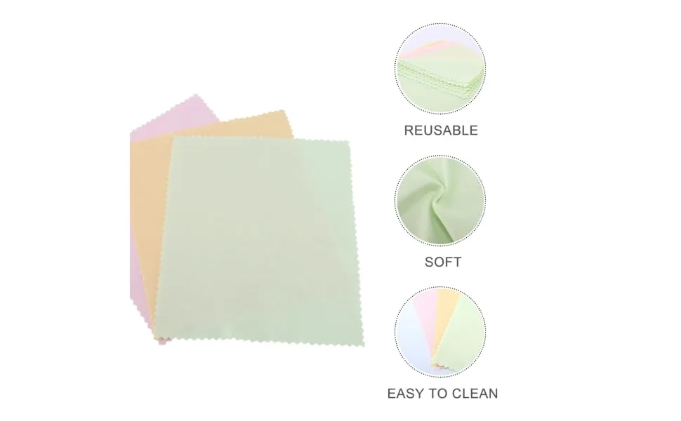 PartyKindom Microfiber Towel 96 Pcs Glasses Cloth Car Mirror Cloth Glasses Wipes - product information 1