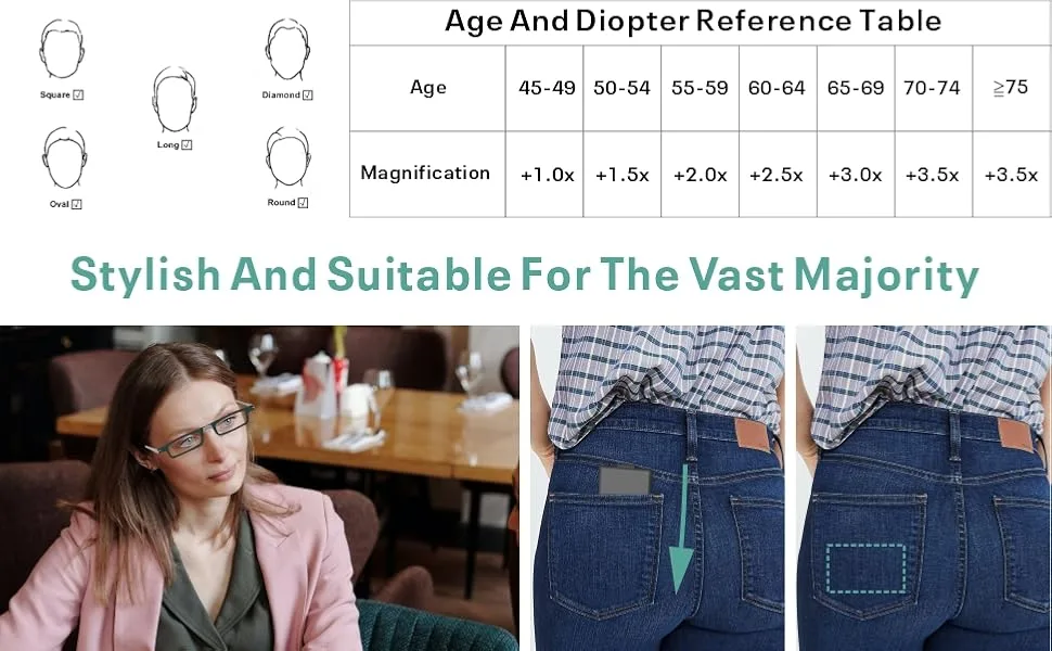 Case Upgrade Ultra-light and Thin Foldable Reading Glasses Folding Readers for Men Women Compact Portable Rectangle Eyewear Case (Black 2.5) Black 2.5 x - suitable for vast majority