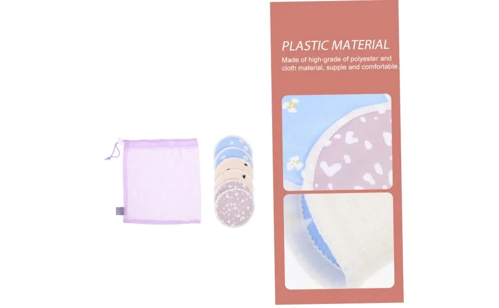 Wakauto 4 Sets Pad Boots Polyester Cotton Printed TPU Fabric Coated Mother Postpartum As Shown 03 X 4 Pieces 10X10CMx4pcs - product information 4