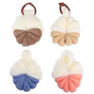 4pcs Bath Ball Bath Flower Shower net Sponge Flower Bath Ball Bathing Sponge poufs Bath loofah Bath Scrubber Body Scrubber Bubble Maker Mesh Bath Ball Mesh Pouf Bath Towel or - product information 2