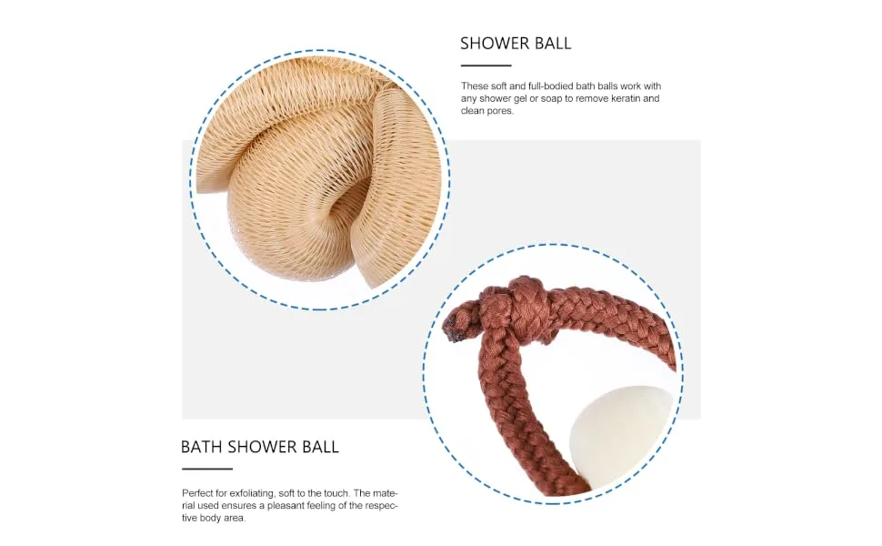 4pcs Bath Ball Bath Flower Shower net Sponge Flower Bath Ball Bathing Sponge poufs Bath loofah Bath Scrubber Body Scrubber Bubble Maker Mesh Bath Ball Mesh Pouf Bath Towel or - product information 7