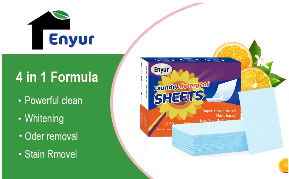 Laundry Detergent Sheets Plant Fomula Fresh Scent laundry detergent pods(200 Loads-100 sheets / 2 packs) 1 Count (Pack of 200) - product information 1
