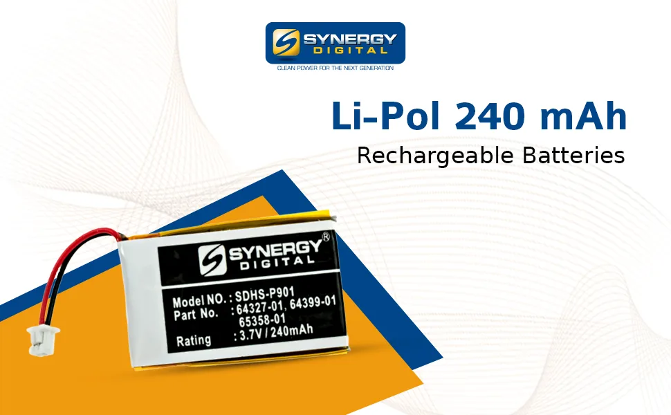 Synergy Digital Wireless Headset Batteries Compatible with Plantronics Supra Plus Wireless Headsets C Wireless Headset (Li-Pol 3.7V 240 mAh) pack includes: 10 x SDHS-P901 Batteries - product information 2