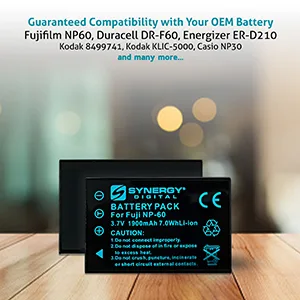Synergy Digital Remote Control Batteries Compatible with Universal Battery MX-980 Remote Control (Li-ion 3.7V 1900 mAh) pack includes: 10 x SDNP60 Batteries - product information 6