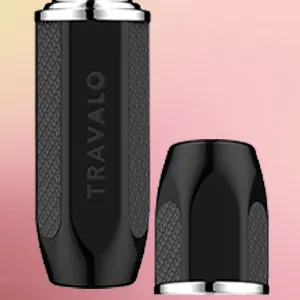 Travalo Vector Perfume Atomizer Bundle Refill System TSA Approved Reusable Easy Fill Mini Sprayer Lightweight Stylish Handsome Metal Outer Case Cologne Aftershave | Silver Blue Black 3 Pack 0.17oz - pocket perfume dispenser