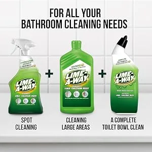 Lime-A-Way Lime, Calcium & Rust Cleaner 28 oz (Pack of 2) - for all your bathroom cleaning needs
