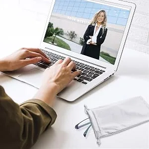 yuntop 4Pcs Microfiber Sunglasses Glasses Storage Pouch Cleaning Cloth Premium Quality With Drawstring Closure(7 X 3.75 Inch) - Sunglasses Glasses Storage Pouch