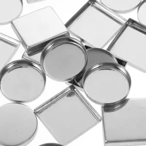 30pcs Aluminum Plate Empty Square Metal Pan Square Empty Metal Pan Empty Eyeshadow Tins Eyeshadow Pan Mini Paint Palette Empty Pan for Cosmetic Palette Lipstick Stainless Steel - product information 4