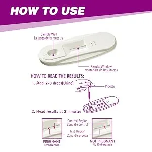 Sure-Aid Pregnancy Test | Fast Result and Response at Home | Over 99% Accurate in Laboratory Testing | Easy to Read | Test Any Time of Day | 2 Pack 2pk - Accurate Pregnancy Test