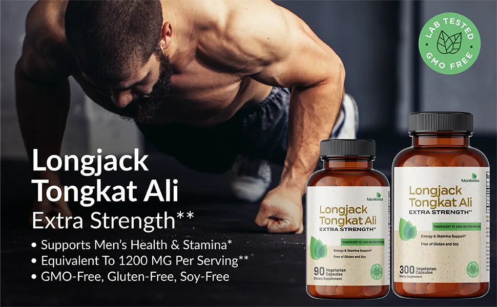 Futurebiotics Longjack Tongkat Ali Extra Strength Energy & Stamina Support - Non-GMO 90 Vegetarian Capsules 90 Count (Pack of 1) - futurebiotics