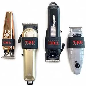 TRU BARBER Clipper Bands 4 PCS Clipper Sleeve for Barbers Clipper Sleeve for Barber Tools Non Slip Heat Resistant (Blue) - TRU BARBER GRIP2