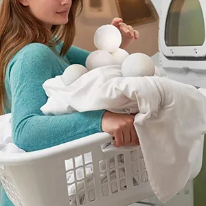Wool Dryer Balls Natural Fabric Softener Reusable Reduces Static and Wrinkles Saves Drying Time Alternative to Dryer Sheets Extra-Large (Pack of 6) - large dryer ball
