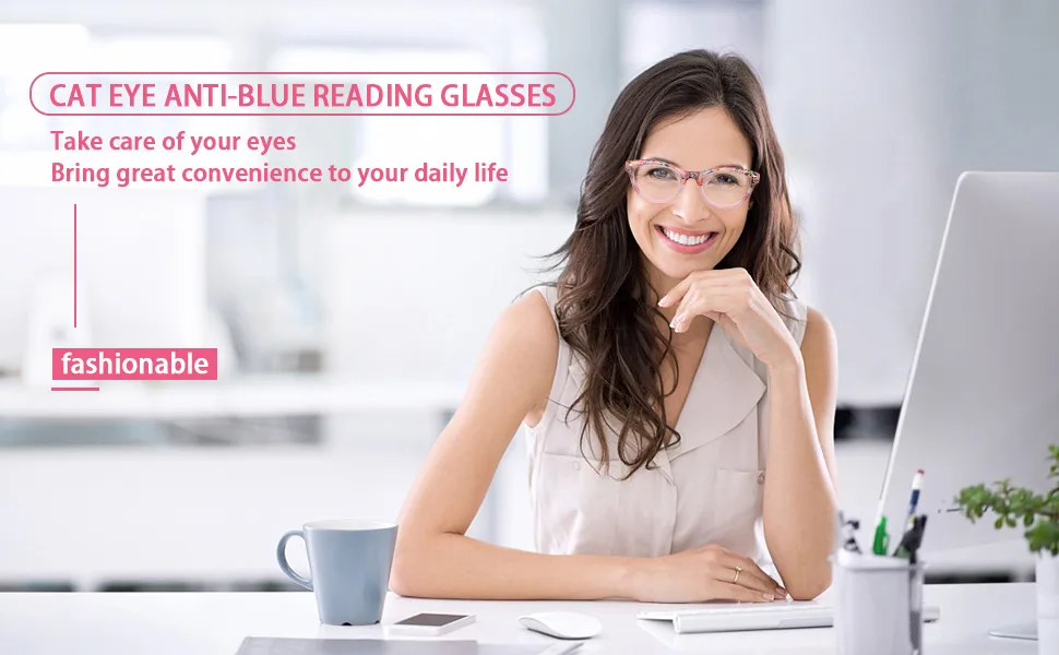 4 Pack Cat Eye Reading Glasses Blue Light Blocking for Women Stylish Pattern Spring Hinges Computer Readers 4 Mix 2.75 x - womens cat eye reading glasses