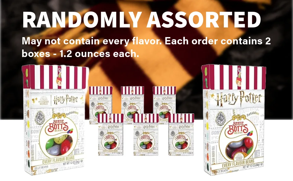 Harry Potter Bertie Bott's Every Flavour Beans 1.2 oz Box 6 Pack Assorted 1.2 Ounce (Pack of 6) - lfknv
