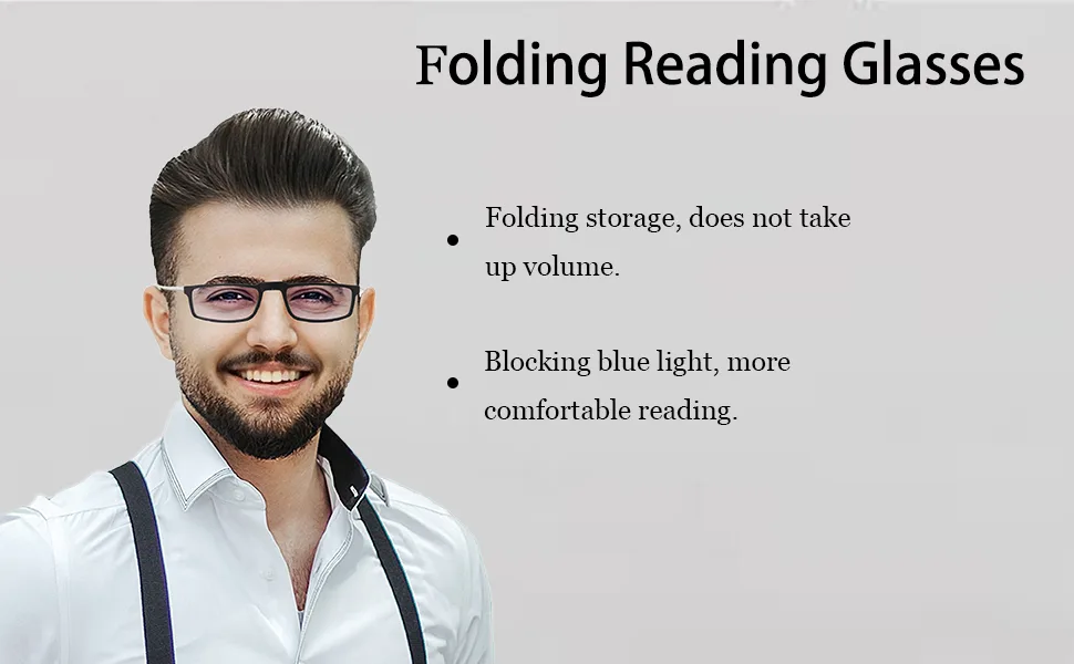 Folding Reading Glasses Portable Compact Readers for Women Men in Case(3 Pack 1.50) 3 Pack(3black) 1.5 x - Model