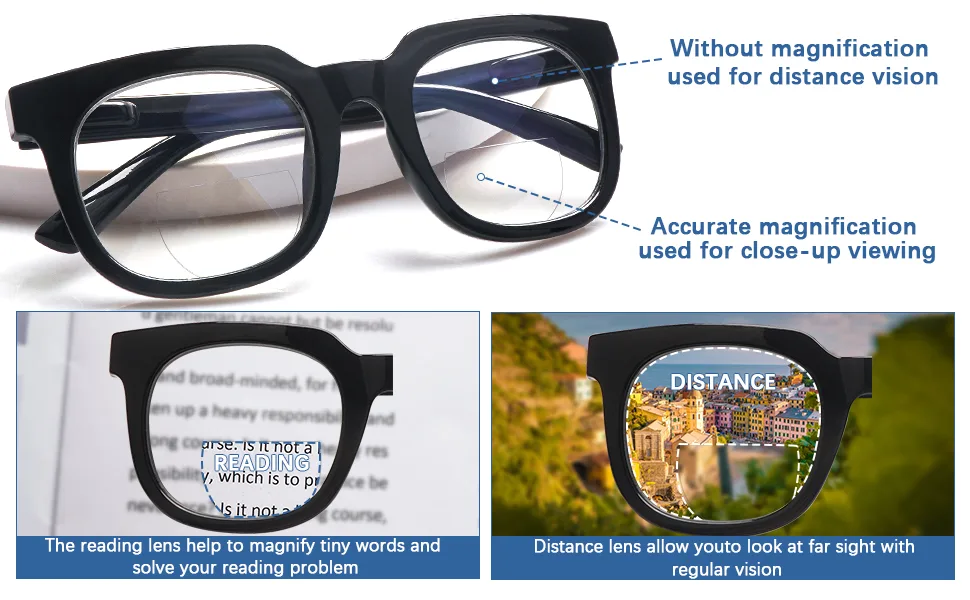 SIGVAN 4 Pack Bifocal Reading Glasses for Women Blue Light Blocking Spring Hinges Computer Readers Square Eyeglasses (4 Mix 1.0 multiplier_x) 4 Mix 1.0 x - reading glasses