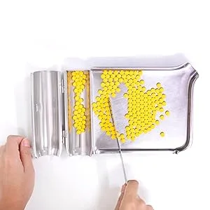 Stainless Steel Pill Counting Tray and Spatula - counting tray