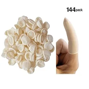 Finger Cots Powder Free Rubber Fingertips Protective Finger Gloves Art Finger Cots Latex Pack of 144 (Medium) - product information 3