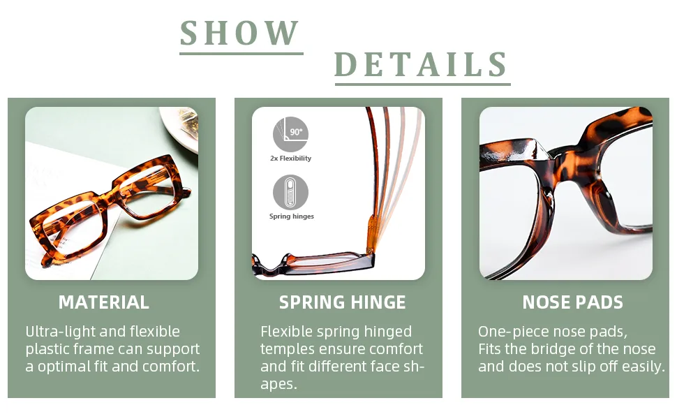 READING GLASSES 4 pack Ladies Stylish Oversized Square Trend Setters Readers for Women (Black) 4 Black 2.75 x - oversize reading glasses for women
