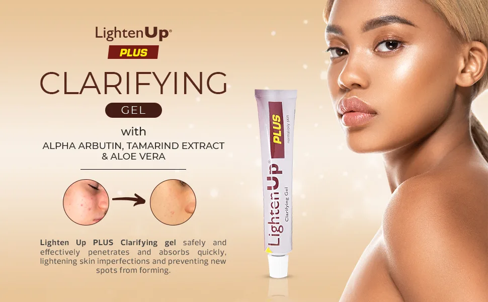 LightenUp Plus Clarifying Gel - 1 fl oz / 30 ml - Dark Spots Cream, Reduce Hyperpigmentation on: Dark Knuckles, Elbows, Hands, Armpits, with Alpha Arbutin, Fruity Tamarind Extract - product information 23