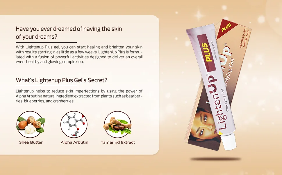 LightenUp Plus Clarifying Gel - 1 fl oz / 30 ml - Dark Spots Cream, Reduce Hyperpigmentation on: Dark Knuckles, Elbows, Hands, Armpits, with Alpha Arbutin, Fruity Tamarind Extract - product information 25