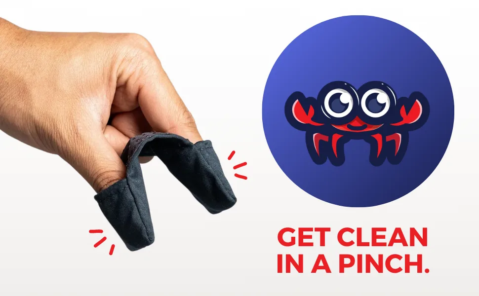 PINCHERS Microfiber Cleaning Cloth - Finger Grip Eyewear Cleaning Wipe - Remove Smudges & Stains from Glasses Sunglasses Phone Screens & More (3 Pack Gray) 3 Pack Gray - pinchers