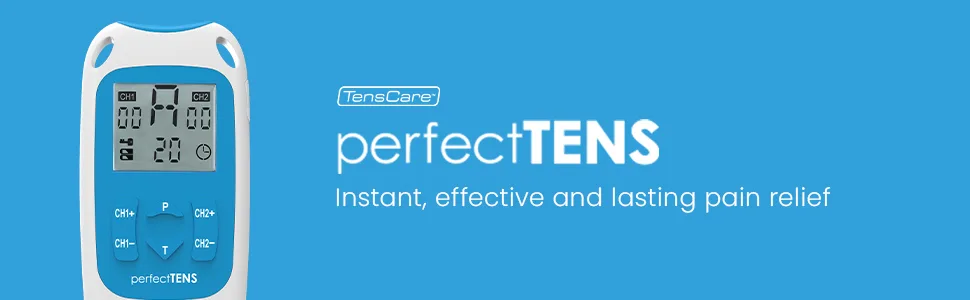 TensCare Perfect TENS Pain Aide + Value Pack - Clinically Tested Pain Reliever - Joint Cervical and Muscle Pain Relief - header Prefect