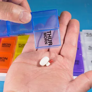 GMS Weekly Pill Organizer Rainbow Portable Travel Pill Holder Cases (7-Day/3-Times-A-Day) with Removable Daily Boxes for Vitamins Supplements and Medication - product information 5