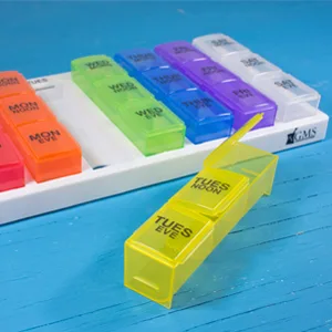GMS Weekly Pill Organizer Rainbow Portable Travel Pill Holder Cases (7-Day/3-Times-A-Day) with Removable Daily Boxes for Vitamins Supplements and Medication - product information 6