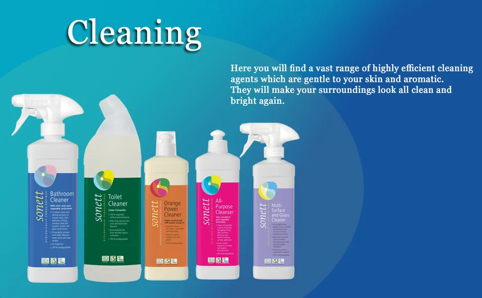 Sonett Organic Multi-Surface and Glass Cleaner 17 fl oz - Thoroughly Cleans panes Mirrors counters (Pack of 1) - Sonett Cleaning