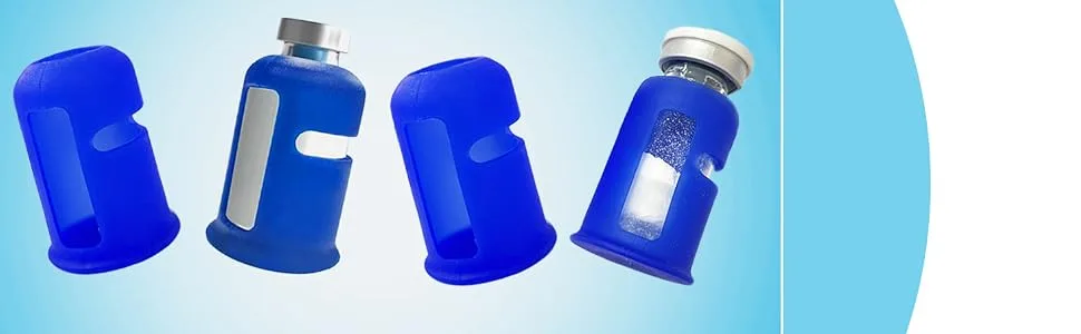 Vial Bottle Protector Case for Diabetes Fits 10ML Insulin Vial Reusable Flexible Silicone Guard Sleeve Organizer for Prevent Breaking 2 PCS - Vial Bottle Protector Case for Diabetes
