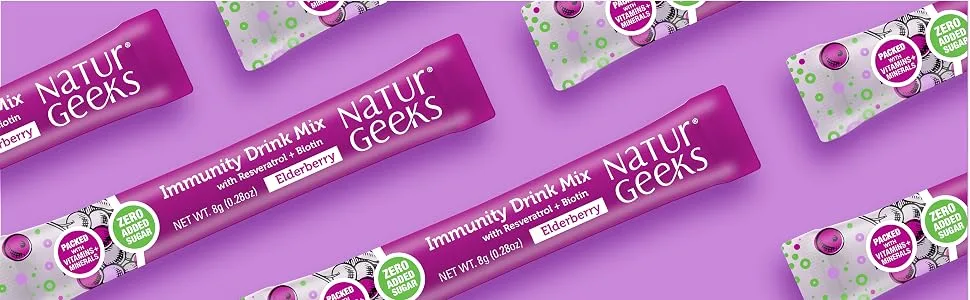 Vegan Electrolytes Powder - Immunity & Hydration in 1 - Sugar & Dairy Free for 2 Flavor Variety Pack Drink Mix with Vitamins Magnesium & More (Elderberry & Mango 12 Pack) - Immunity Drink Mix