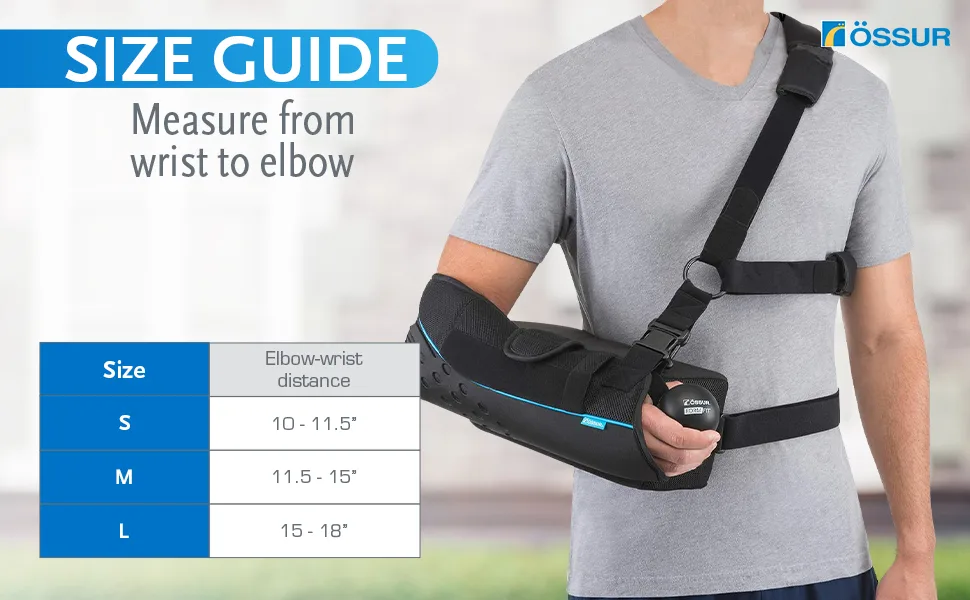 ssur Formfit Shoulder Brace with Abduction - Adjustable Support for Injury Recovery Rotator Cuff Labrum Tear - Shoulder Stabilizer (Small) With Abduction Kit Small (Pack of 1) - Ossur