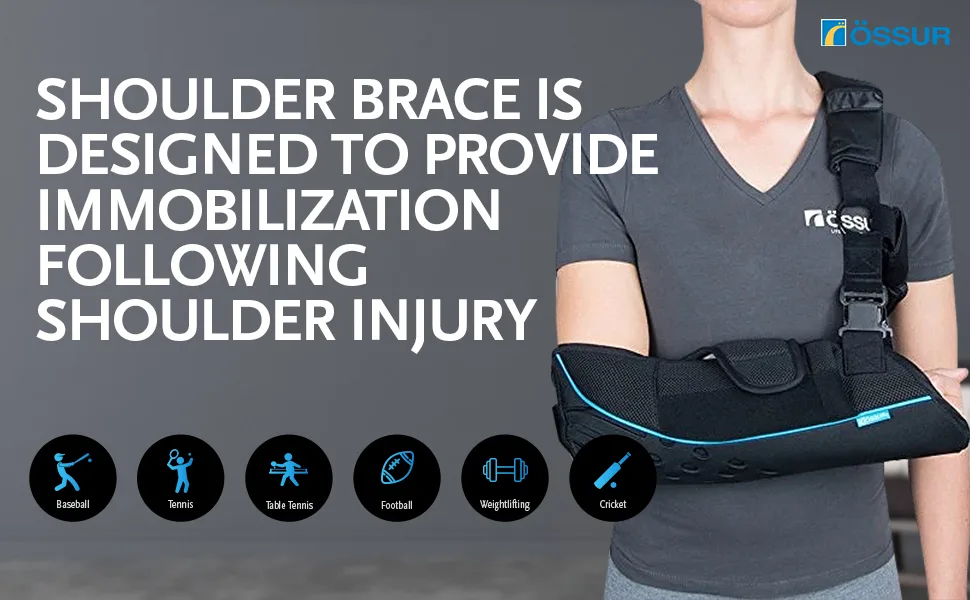  ssur Formfit Shoulder Brace with Abduction - Adjustable Support for Injury Recovery Rotator Cuff Labrum Tear - Shoulder Stabilizer (Small) With Abduction Kit Small (Pack of 1) - Ossur