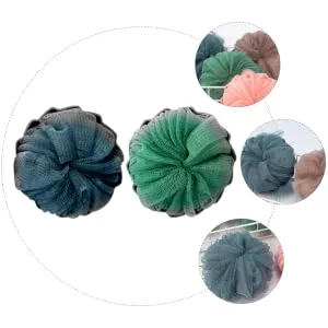 2pcs Pumpkin Bath Balls Bathing Mesh Balls Tools for Exfoliating Scrubber Body Scrubber Sponge Cleaning Scrubber Sponge Bath Brush Loofah Cute Tub - product information 4