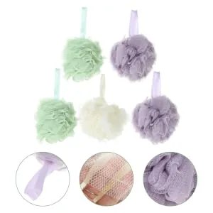 5 Pcs Home Bubble Making Ball Bath Ball Bathroom Accessories Bubble Maker Bath Towel Practical Bath Puff - product information 1