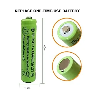 AAA Nimh 600mAh 1.2v Rechargeable Battery for Outdoor Solar Lights Garden Lamp(4 Pack) 4 Count (Pack of 1) - solar aaa batteries