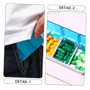 Portable 3-Compartment Medicine Portable Case Travel Organizer Storage Cases Pill Organizer Travel Storage Case Earplug Case Case - product information 3