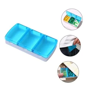Portable 3-Compartment Medicine Portable Case Travel Organizer Storage Cases Pill Organizer Travel Storage Case Earplug Case Case - product information 5