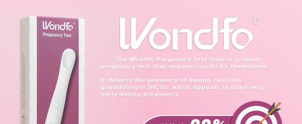Wondfo Pregnancy Test - Detect HCG with 99% Accuracy - Easy to Use at Home HCG UrineTest with Fast and Reliable Results - 1 Count  - product information 1