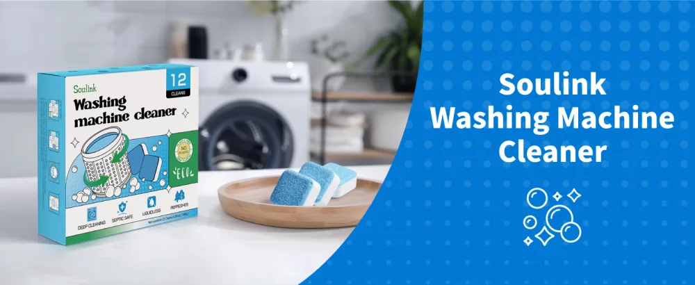 Soulink Washing Machine Cleaner with Odor Blasters 12 Count - Deep Cleaning Tablets For HE Front Loader & Top Load Washer - washing machine cleaner