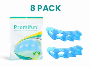 Toe Spacers & Toe Separators - 8-Pack Bunion Corrector for Toe Alignment Correct - Toe Separators for Women & Men - Toe Spacers for Gifts with Gel (Blue) - Women s 11+ Men s 10+ - L - TOE SPACER