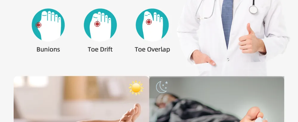 Toe Spacers Correct Toes - 12 Pack Toe Separators for Overlapping Toes Women and Men Correct Toes Big Toe Alignment Bunion Relief Hammer Toe Straightener(Medium White) - toe spacers for women