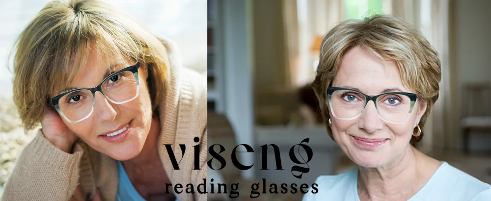 Viseng Fashionable Elegant Oversized Cat Eye Computer Reading Glasses for Women - Stylish and Durable Eyewear +0.0 3 Pack B 0.0 Diopters - Fashionable cat-eye style frames